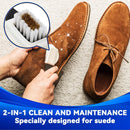 Suede Shoe Cleaner Kit, No-Rinse Foam Suede and Nubuck Cleaner — Remove Stain, Dirt & Water Mark for Suede Fabric — 4