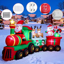 Thuodo 11 FT Long Christmas Inflatables Train with Santa Claus Reindeer Snowman Outdoor Decorations Blow Up Yard with Built-in LEDs for Lawn Garden Holiday Indoor Party Decor — 5