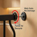 Extra Wide Baby Gate Tension Indoor Safety Gates Black Metal Large Pressure…