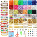 Redtwo 5100 Clay Beads Bracelet Making Kit, Flat Preppy Beads for Friendship Jewelry Making,Polymer Heishi Beads… — 1
