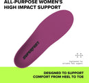 Superfeet All-Purpose Women's High Impact Support Insoles (Berry) - Trim-To-Fit Orthotic Arch Support Inserts for Women's Running Shoes - Professional Grade — 2