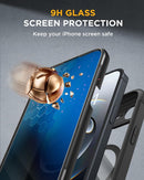 Miracase for iPhone 17e & 16e Case with Built-in Private Screen Protector, [Magnetic with MagSafe] Full-Body Phone Cover Military Drop Proof 17 E/ 16 E Bumper 6.1 inch, Black — 4