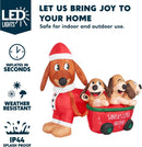Joiedomi 5 FT Long Christmas Puppy Inflatable with Built-in LEDs, Self-Inflatable for Dachshund Blow Up Yard Decoration Xmas Party Indoor, Outdoor Yard Garden, Lawn Winter Décor — 3
