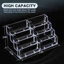 xydstay Acrylic 4-Tier Business Card Holder for Desk with 8 Pockets — 2