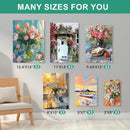 ESRICH Stretched Canvas for Painting,18 Multi Pack Blank Canvases for Painting 12x16, 11x14, 9x12, 8x10, 5x7, 3x5, Cotton Primed Painting Canvas for Oil, Acrylic Paint, for Beginners, Artists. | 18 Packs - 6 Sizes (3 of Each) — 7