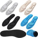 4 Pairs Women Arch Support Insoles Cushion, Black, Gray, Beige, Blue — 1