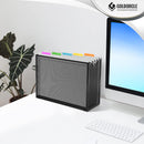 Hanging File Organizer, File Folder Organizer with Handles, Metal Mesh File Crate Storage Box, Letter Size (with 5 Grey Folders) — 6