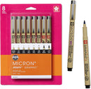 SAKURA Pigma 30067 Micron Blister Card Ink Pen Set, Black, 8/Set | 8 Count (Pack of 1) — 1