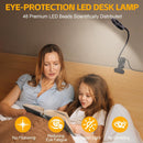 Foneso Desk Lamp Clip on Light, 48 LED USB Lamp with 3 Color Modes 10 Brightness Levels, 360° Flexible Gooseneck Eye… — 2