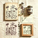 Flower Stencils for Painting Reusable Wildflower Stencil Wall Furniture DIY | US Letter Size (8.5" × 11") — 3