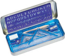 STAEDTLER 10-Piece Math Set with Metal Compass, 6" Ruler & Triangle Squares, 45° & 30/60° Set Squares, Alphabet Stencil - Measuring Tools | 1 Pack — 3