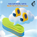 Kids Insoles 2 Pairs, 4D Shoe Inserts for Children Daily Athletic Sneakers - 2‑pack (1 Pair Blue, 1 Pair Green) — 3