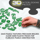Green Tin Robot Crystal 3D Puzzle, 39-Pc Brain Teaser, Ages 12+ — 3