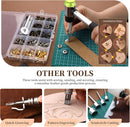 424 Pcs Leather Working Kit Leather Crafting Kits Leathers Tooling Kit — 5