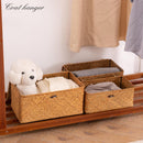 Nonam Wicker Storage Basket with Lid,Seagrass Shelf Basket Set of 3,Nautral — 6