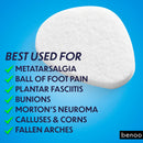 benoo Felt Metatarsal Pads for Women (24 Pads) Ball of Foot Pain Cushions 6