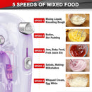 Lord Eagle Hand Mixer Electric Handheld 400W, 5-Speed Lightweight, Purple
