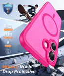 FNTCASE for iPhone 16 Plus Case Hot Pink: Compatible with MagSafe — 4