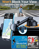 【Upgraded Strongest Suction & Pro Military-Grade Certs 】Ultimate Car Phone Mount【360°Rotatable Suction】Cell Phone Holders Truck Stand for Dashboard Windshield Vent for iPhone 17 Pro Max Samsung,Black photo 2