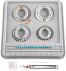 hobbyworker The Bead Boards Bracelet Sizer Measurement Tool 4 Round Grooves for Jewerly Bracelets Necklaces Making… — 1
