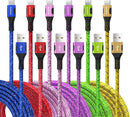 XIAWAO USB C Cable 6 Pack, Braided USB A to Type C Cord Fast Charging 1