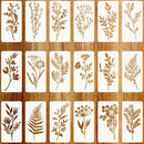 Stencils for Painting on Wood, Reusable Flower Stencils Painting Crafts Templates Drawing Stencil for Painting on Wood, Wall, Furniture(18) — 1