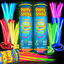 Glow Sticks Bulk Neon Party Supplies - 200 8” Neon Party Glow Sticks w/ Connectors for Glow Necklaces and Glow Bracelets Glow in the Dark Party Supplies | 200 Pack — 1