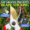 Haus & Garten ClassicPRO 8.5" Professional Premium Titanium Bypass Pruning Shears - Use As Pruners, Garden Shears, Heavy Duty Handheld Pruning Shears For Gardening, Clippers, Pruner Scissor Tool | Red — 8