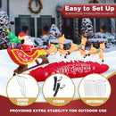 ZPISF 10 FT Santa Sleigh with Reindeer Christmas Inflatables Outdoor Decorations, Christmas Blow Up Yard Decorations for Garden Lawn Xmas Decor (Red) — 5