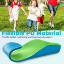 Ailaka Kids Orthotic Arch Support Insoles, PU Foam Cushioning Arch Support Shoe Insert for Overpronation Children Toddlers Flat feet, Plantar Fasciitis(4-6 M US Big Kid) - Green — 4