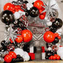 ALL-IN-1 Red Black and White Balloon Arch Kit for Red and Black Birthday Party Decorations – Reds and Blacks Balloons for White Black and Red Balloon Garland Kit – Graduation Black and Red Balloons | Red, Black, White, Silver — 2
