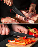 Astercook 15 Pieces Kitchen Knife Block Set with Sharpener, Black — 6