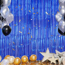 DECOCKRAT 2 Pack Foil Fringe Backdrop - Royal Blue Shiny Tinsel Curtains for Party Decoration/Photo Booth Props - 3.3x6.6 FT Metallic Foil Backdrop for Birthday, Wedding, Graduation, Christmas. — 5