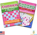 4-Pack 350+ Sudoku Puzzles for Adults, with Tips & Tricks, Puzzle Books for Adults & Seniors, Aging Seniors Brain Stimulation Activity Books, Large 8 X10 and Digest 5 X 8 Combo — 2