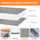 Large Hanging Sweater Organizer for Closet,Collapsible 6-Shelf Hanging Closet Shelves with Drawers, Washable (Grey-6 Shelf) — 4