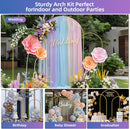 Hemmotop Metal Arch Backdrop Stand Set of 3, 6ft, 6.6ft, 7.2ft, Gold | 7.2ft, 6.6ft, 6ft — 3