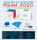 CuberShop Moyu RS4M 2020 Speed Cube, Cost-Effective Magnetic 4x4 Speed Cube Puzzles, MFJS Cubing Classroom 4 by 4 Stickerless Professional Speed Cubing (RS 4M 2020 Stickerless) Budget Cube — 2