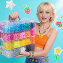 14000Pcs Pony Beads Kit, 40 Colors Rave Kandi Beads Bracelet Making Kit — 6