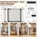 Mumeasy 36" Extra Tall Dog Gate,29.7"-40.5" Baby Gate for Stairs & Doorways