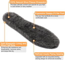 riemot Women’s Sheepskin Wool Insoles,100% Australian Wool Fleece Upper,15mm Thick Warm Winter Boot Inserts, Cozy Replacement Insoles for Snow Boots, Slippers & Roomy Shoes Grey EU40/US9 - Gray — 2