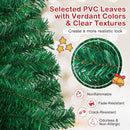 Goplus 6FT Artificial Christmas Tree Xmas Pine Tree with Solid Metal Legs Perfect for Indoor and Outdoor Holiday Decoration — 3