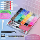 40000 Pcs Resin Jelly Rhinestones Kit, 30 Colors 3mm Flatback Rhinestones with 4 Pcs B7000 Jewelry Glue & Tools,… — 2