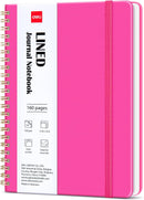 deli Rose Red Lined Spiral Journal Notebook, 160 Pages, A5 (5.5"x8") Hardcover Writing Notebook, College Ruled Spiral Bound Journal for Women & Men - Perfect for Work, School, Office & Note Taking — 1