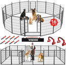 VISCOO Dog Playpen Outdoor, 16 Panels 40" High Metal Dog Fence with Gate — 1