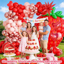 KARLURE Pink Red Rose Gold Balloon Arch Kit Garland with Red Heart Balloons | Red Pink Rose Gold — 6
