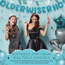 Fulmoon Older Wiser Hotter Banner Birthday sign, Teal — 7