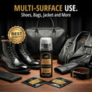 Eagle Liquid Shoe Polish Instant Shine – Quick-Dry Leather Polish with Built-In Sponge Applicator & 2 Cleaning Wipes | Black — 8