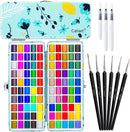 Caliart 24 Colors Acrylic Paint Set with 12 Brushes, 100 Colors Watercolor Paint Set — 6