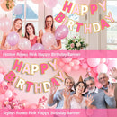 Pre-Strung Happy Birthday Banner - Roseo Pink Party Decorations — 7