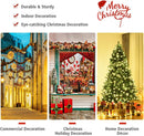 Goplus 7ft Pre-lit Artificial Christmas Tree, Hinged Premium Spruce Xmas Full Tree with 1096 PVC Tips, 300 LED Lights, Folding Metal Stand, for Home Office Party Decoration — 6